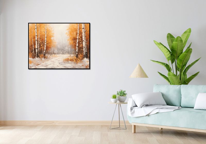 Plakat 100x75cm Jesienne Brzozy zdjęcie 4