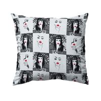 Bawełniana Poszewka Na Poduszkę – Twarze kobiet w stylu pop-art