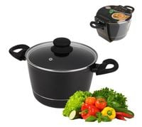 Garnek wysoki aluminiowy z pokrywą ROYAL 20 cm 3,2l powłoka nieprzywieralna