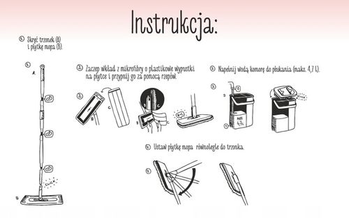 Zapas z mikrofibry do mopa HANDY płaski 3+1 GRATIS na Arena.pl