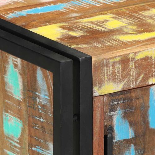 Szafka na buty Czarny 30 x 30 x 40 cm Lite drewno z odzysku na Arena.pl