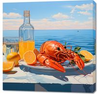 Obraz 90x90cm Homary Nie Do Pary