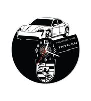 Zegar ścienny z płyty winylowej Porsche Taycan 128.2