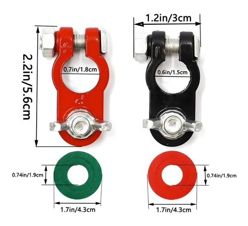 Klemy do akumulatora 6V, 12V, 24V - komplet na Arena.pl
