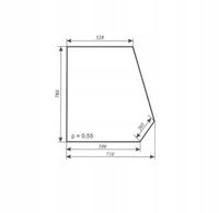 szyba boczna, bok prawa/lewa do ciągnika C-330 T-25 kabina Ciechanów płaska