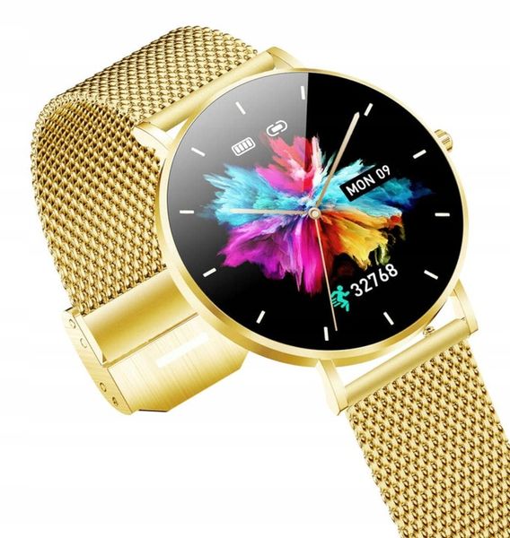 Smartwatch Zegarek Damski Złoty Manta Alexa LUX GOLD 2 Paski menu PL zdjęcie 13