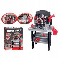 WARSZTAT MAJSTERKOWICZA Z NARZĘDZIAMI WKRĘTARKA NARZĘDZIA ŚRUBKI STOLIK