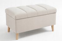 Pufa z pojemnikiem schowek skrzynia 90x40x43 cm beżowy