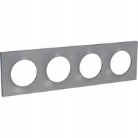 Schneider Odace Ramka 4-krotna aluminium S52P708E