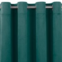 Zasłona VILA velvetowa na srebrnych przelotkach 200x245 morska  Homede