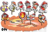 TOPPERY NA TORT OZDOBNE DEKORACJA ZESTAW - PSI PATROL PAW MARSHALL 10szt.