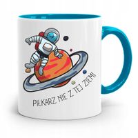 Kubek Błękitny Dla Piłkarza Zawodnika Nie Z Tej Z Nadrukiem Ze Zdjęciem