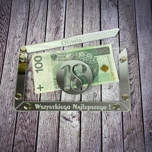 Srebrna Złota Koperta Kartka Pudełko Na Pieniądzę Urodziny 18 30 40 na Arena.pl