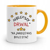 Dla Drwala Rębacza Kubek Żółty Prezent Na Urodziny Z Nadrukiem Ze Zdjęciem
