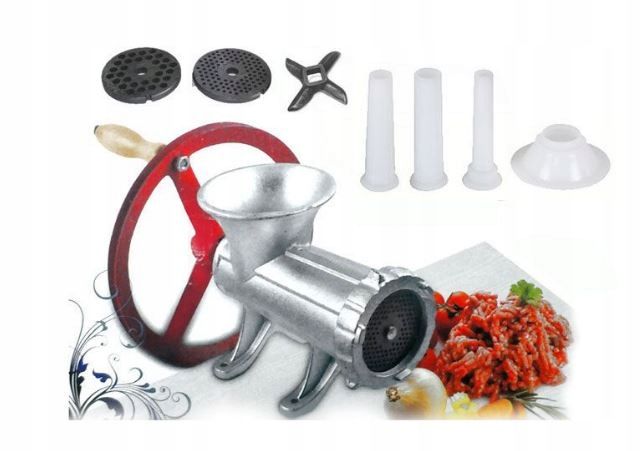 Maszynka ręczna do mięsa #22 z kołem Edelhoff zdjęcie 1