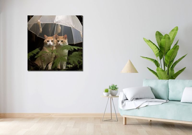 Obraz 90x90cm Podwójna Ochrona zdjęcie 2