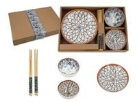 Kpl. 2 miseczek z pałeczkami + talerz