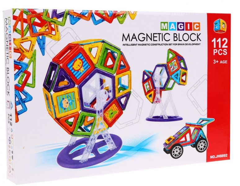 Magiczne Klocki Magnetyczne 112 Elementów zdjęcie 5