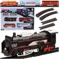 Elektryczna Kolejka dla Dzieci Lokomotywa z Wagonami Ciuchcia Pociąg TORY