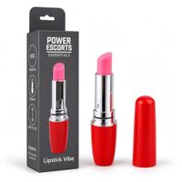 mini wibrator szminkowy power escorts czerwony 9,5 cm