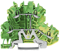 Wago złączka 2-piętrowa 4 przewodowa na szynę DIN 2,5mm2 PE 2002-2207 1szt