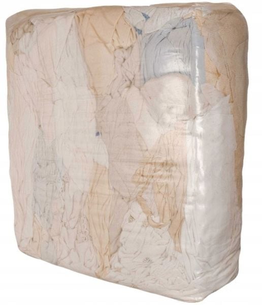 Czyściwo przemysłowe bawełniane białe 10 kg zdjęcie 1