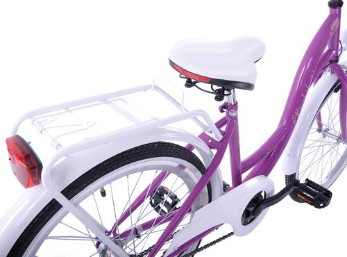 Rower Kozbike Junior 24 fioletowo-biały 3biegi na Arena.pl