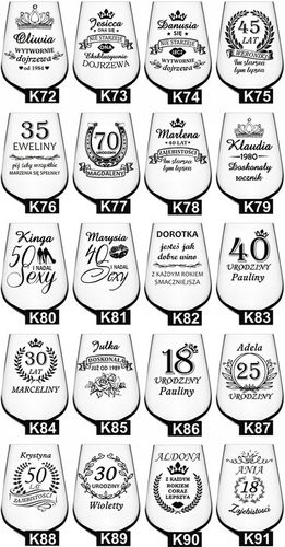 KIELISZEK do wina z grawerem na DZIEŃ KOBIET URODZINY kieliszek XXL na Arena.pl