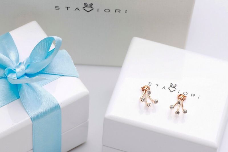 Emaga Złote kolczyki KRD2003 - Diament zdjęcie 2