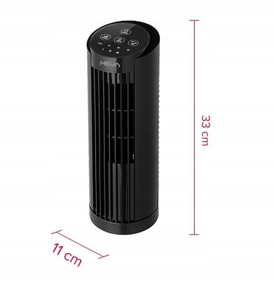 Wentylator kolumnowy HEVA PIX wiatrak biurkowy cichy stojący pilot LED zdjęcie 6