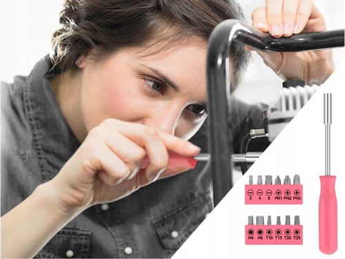 Hi-Spec 24pc różowy mały zestaw narzędzi ręcznych do naprawy DIY na Arena.pl