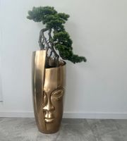 Złota donica Twarz Glamour Premium 111