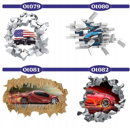 Naklejka samoprzylepna 3D dziura samochód auto na Arena.pl