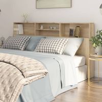 Wezgłowie łóżka z półkami, dąb sonoma, 200x19x103,5 cm