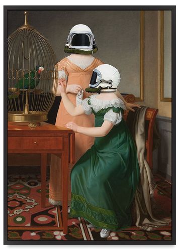 Plakat kosmos pop art 21x30 cm w czarnej ramie na Arena.pl