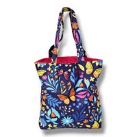 Torba na zakupy bawełniana shopperka torba shopper zakupowa motyle