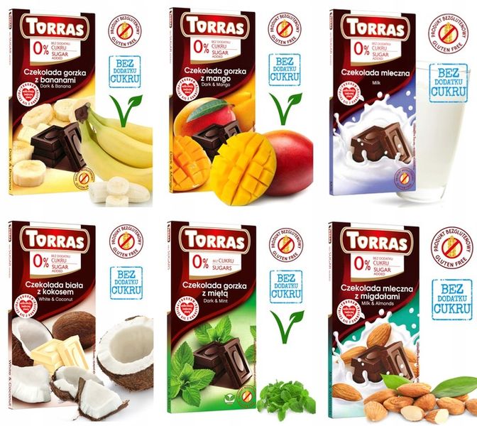 6 x CZEKOLADA BEZ CUKRU zestaw dla diabetyka PREZENT ŚWIĄTECZNY 6 czekolad zdjęcie 1