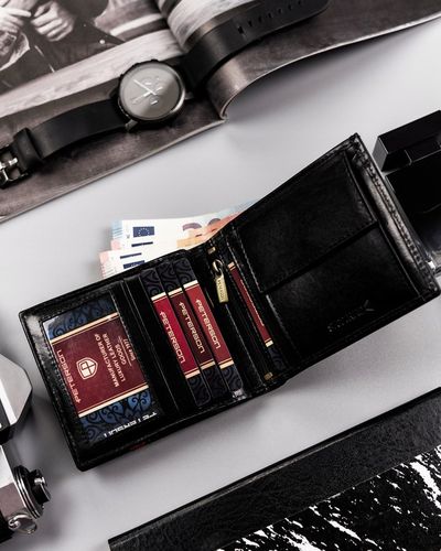 PETERSON modny portfel skórzany męski nubuk RFID na Arena.pl