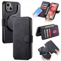 Magnetyczna separacja 2 w 1 do iPhone'a 16 etui z klapką czarny