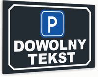 Tabliczka znak informacyjny 20x15 Antracyt DOWOLNY TEKST Dibond NADRUK UV