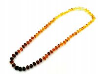 NASZYJNIK CIENOWANY BURSZTYN BAROK