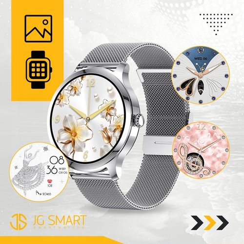 SMARTWATCH DAMSKI DLA KOBIETY MENU PL ROZMOWY SMART WATCH SREBRNY 2 PASKI na Arena.pl