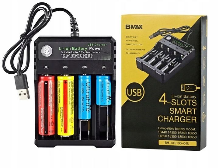 ŁADOWARKA DO AKUMULATORÓW OGNIW BATERII 18650 3,7V zdjęcie 1