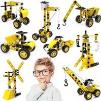 Klocki Konstrukcyjne 10w1 Maszyny Budowlane 112el MEGA ZESTAW KONSTRUKTOR