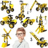 Klocki Konstrukcyjne 10w1 Maszyny Budowlane 112el MEGA ZESTAW KONSTRUKTOR
