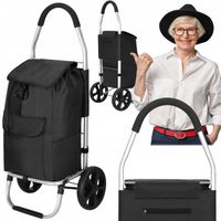 WÓZEK NA ZAKUPY ZAKUPOWY TORBA NA KÓŁKACH SOLIDNY MOCNY SKŁADANY ALU LEKKI