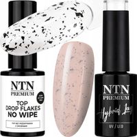 NTN Lakier Hybrydowy 5g Nr191 + NTN Top Flakes 7g Efekt Przepiórczego Jajka