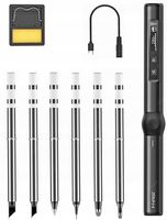 PROGRAMOWALNA LUTOWNICA PRECYZYJNA OLED USB-C FNRSI HS-01 BLACK + 6 GROTÓW