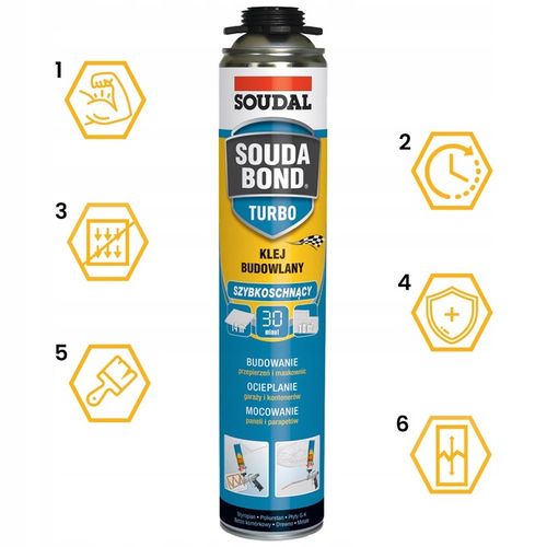 SOUDAL KLEJ SOUDABOND TURBO SZYBKI PIANOKLEJ 750ml na Arena.pl