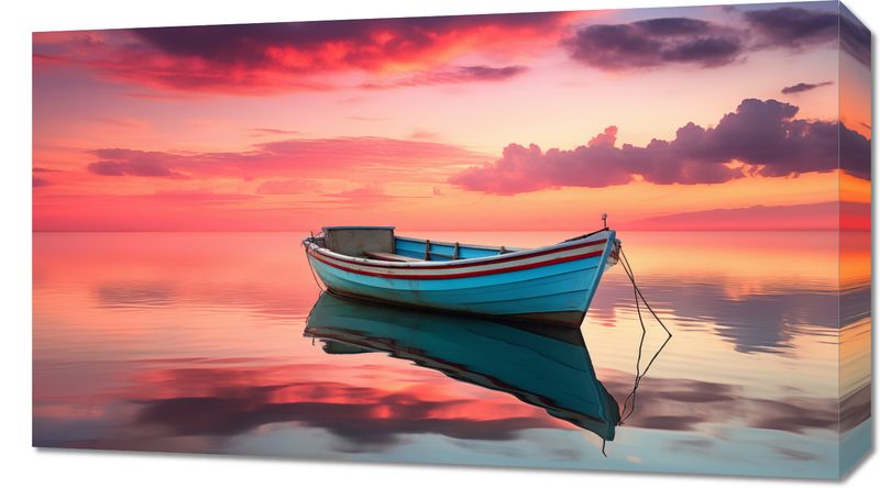 Obraz 70x40cm Spokój przed Połowem zdjęcie 1